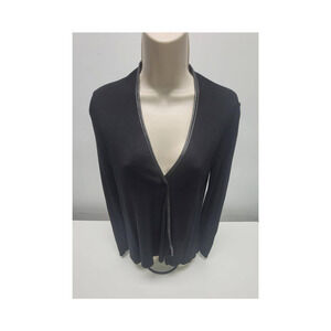 Women Jacket with faux leather trims  Black Express  Size Small